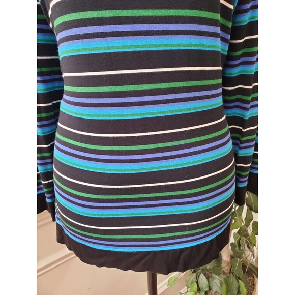 Vince Camuto Womens Multicolor Striped Long Sleeve Round Neck Sweater Size XL - Picture 3 of 10